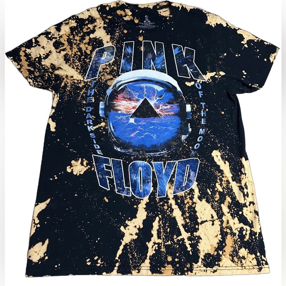 Pink Floyd Splatter Bleach The Dark Side Of The Moon t-shirt